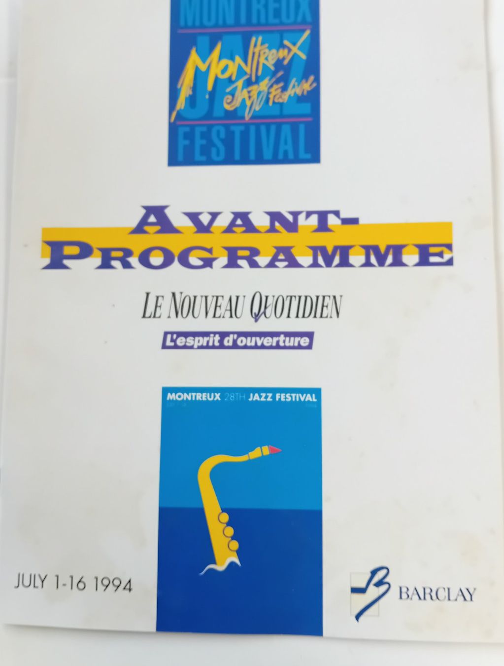 Documenti: Montreux 1994 - Avant-programme – Usato da Bulle venduto da LeTempsCestCool