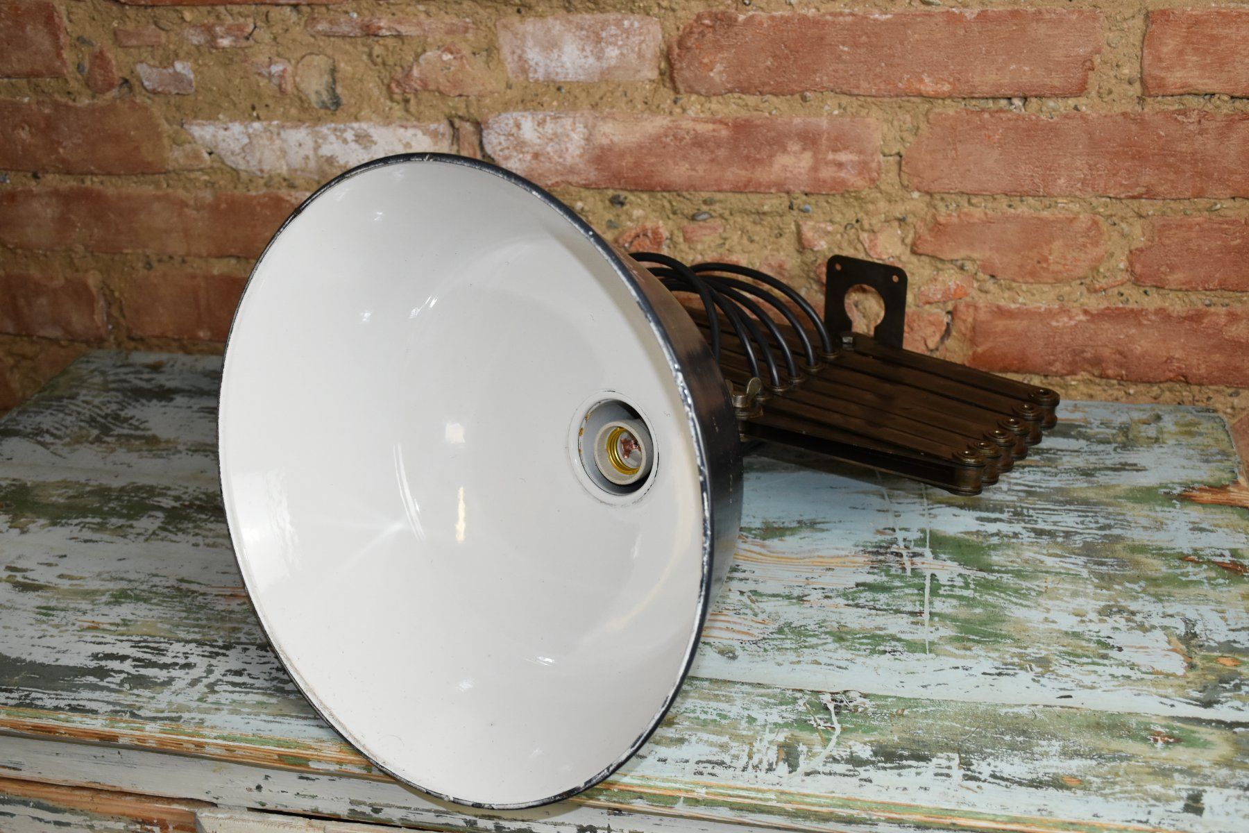 Lampadari & plafoniere: KE461 Emaille Scherenlampe /Deckenlampe/Fabriklampe – Usato da kraiburg am inn venduto da Vintage-Living 9