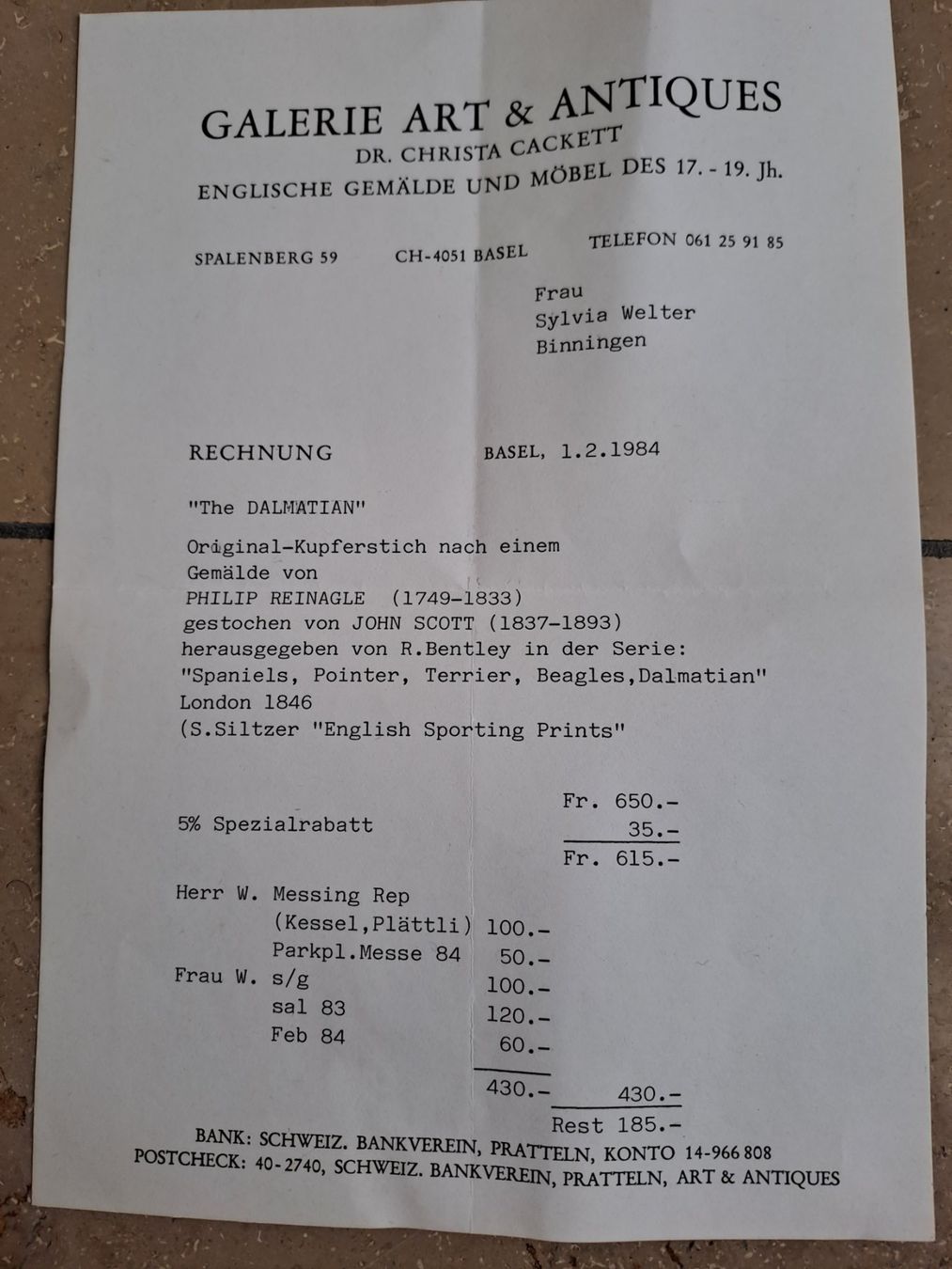 Incisioni: Original engl. Kupferstich 19.Jht. – Usato da Binningen venduto da trovata 6