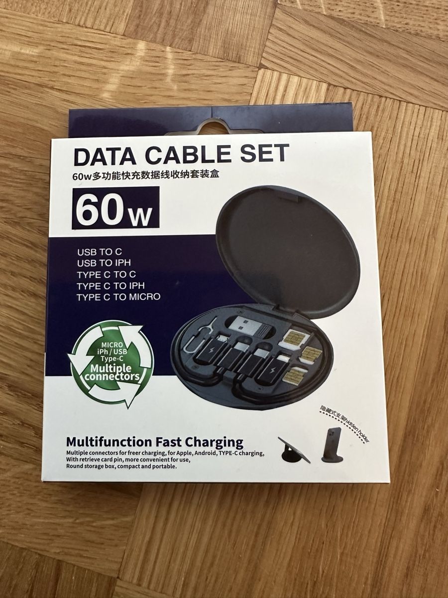 Cavi: Datenkabel Set 60W Multifunktion neu – Nuovo e nell'imballaggio originale da Willisau venduto da StorageWars