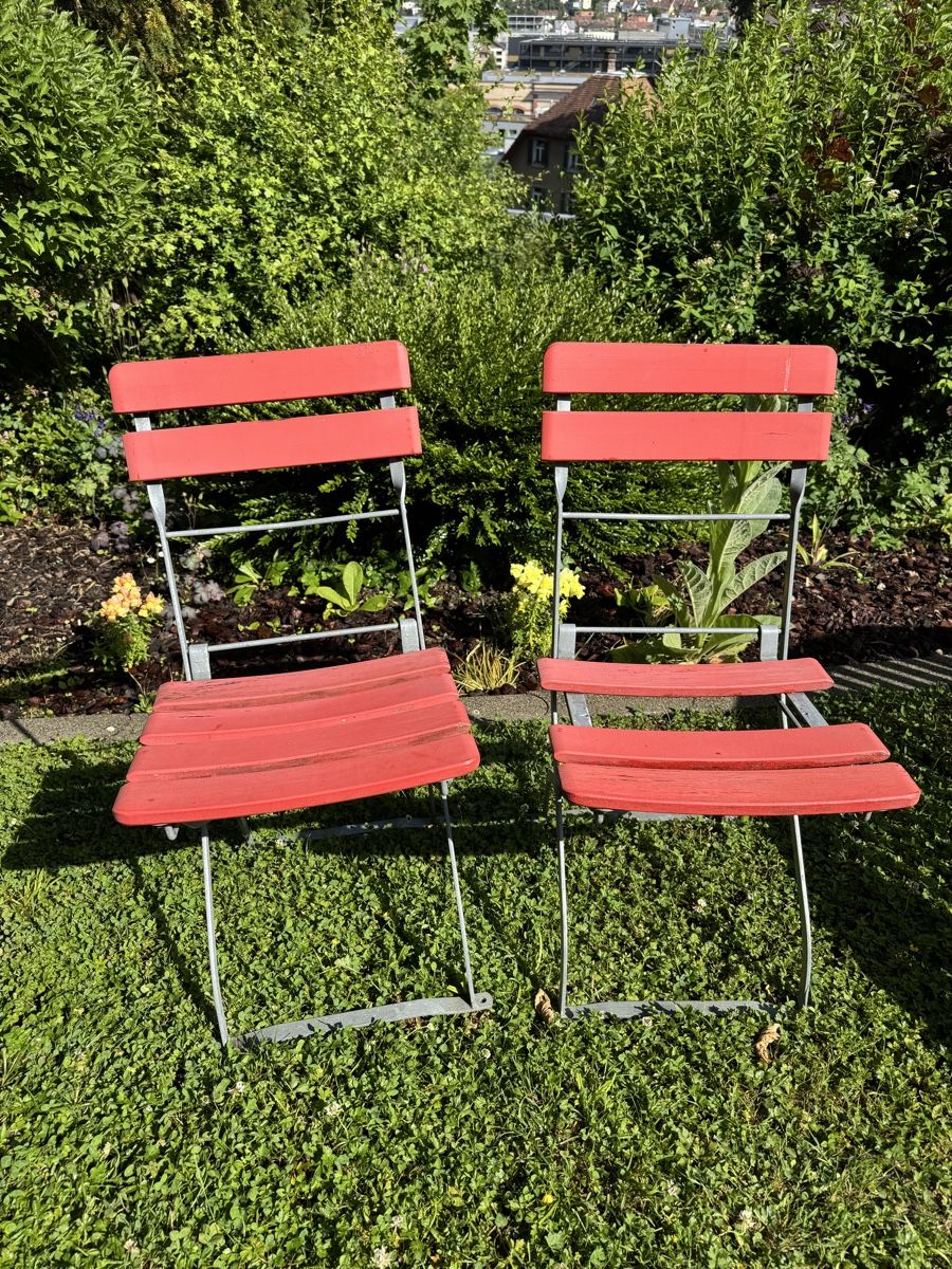 Sedie: 2 Klappstühle für Garten oder Balkon – Difettoso da Winterthur venduto da epa17