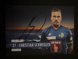 Original Autogrammkarte Christian Schwegler FCL Saison17/18