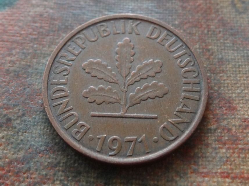Alle Münzen: DEUTSCHLAND 2 Pfennig 1971 – Gebraucht aus Romanel-sur-Lausanne von Swift13