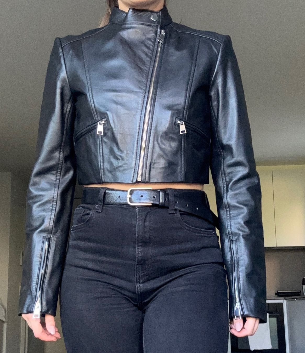 Mango Giacche: Veste biker en cuir Mango Selection – Nuovo e nell'imballaggio originale da Neuchâtel venduto da dum_5xby 2