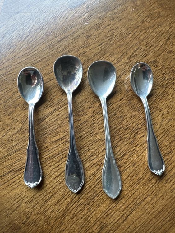 4 solid silver salt spoons - 20 grs (Gebraucht) in Forch für CHF 40 ...