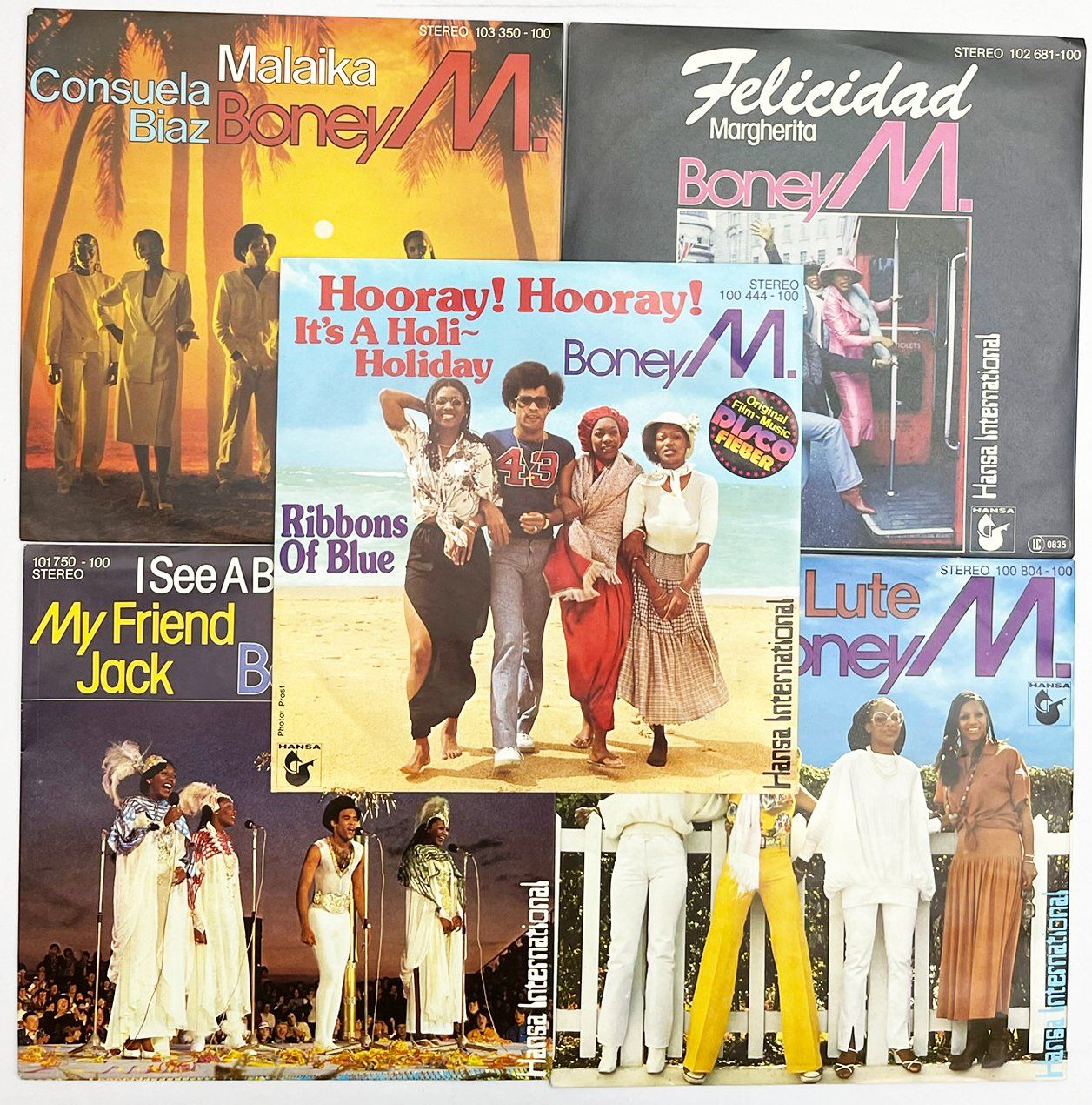 Dischi in vinile: 5 Singles BONEY M. – Usato da Frenkendorf venduto da Yard-Sale-2000