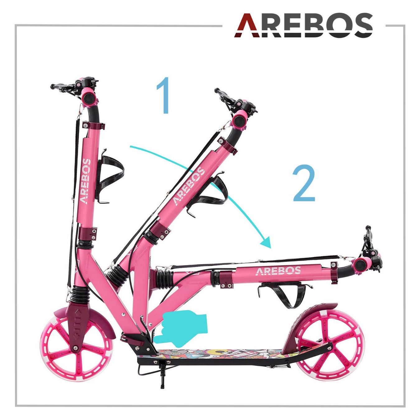 Veicoli per bambini: AREBOS Tretroller Pink – Nuovo e nell'imballaggio originale da Bottighofen venduto da zaap 7
