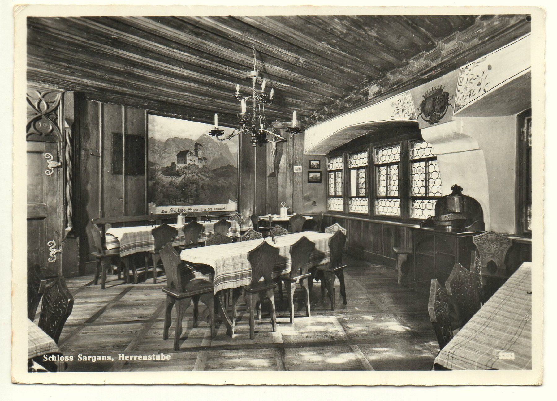 Cartoline postali: SARGANS Schloss Herrenstube, Stempel E. Hunold – Nuovo (secondo la descrizione) da Jona venduto da philajona