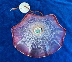 Antik Jugendstil Deckenlampe mit Opalin Glasschirm