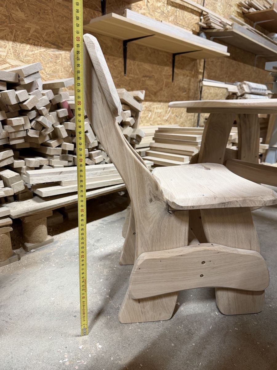 Set di tavolo e panche: Kids table in massif oak - artisanal – Nuovo e nell'imballaggio originale da Corsier GE venduto da Karol_save_planet 3