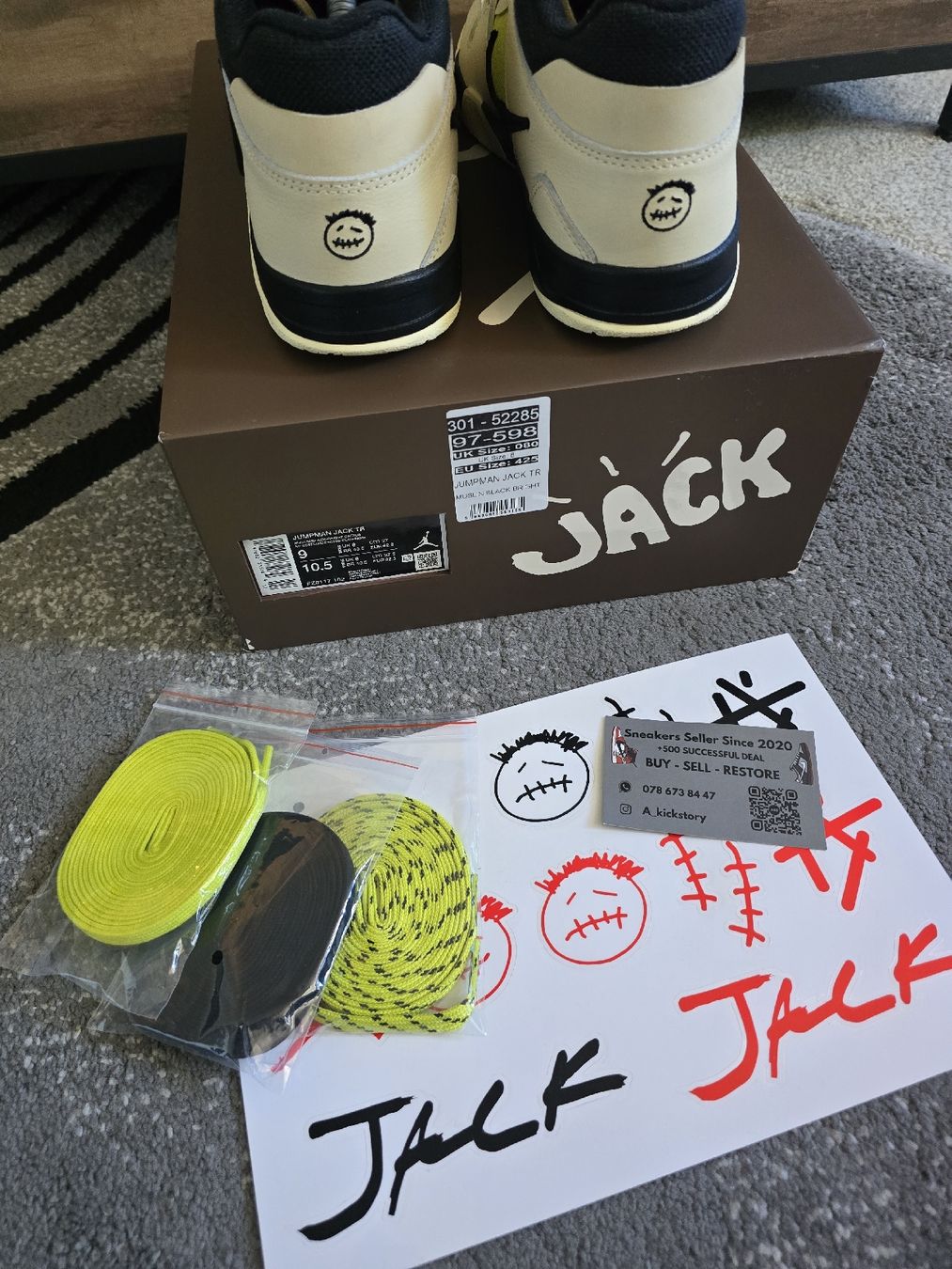 Chaussures hommes: Jumpman Jackx travis scott lime  – Neuf (Voir description) à Bôle par A_Kickstory 4