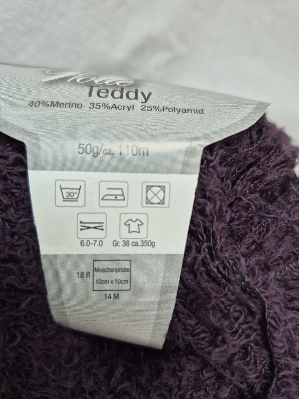 Wolle: meine Wolle teddy pro lana  – Neu und originalverpackt aus Obermumpf von Dadacaramel 3