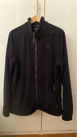 Dunkelblaue Fleecejacke von Schmuddelwel Weeda, Grösse L