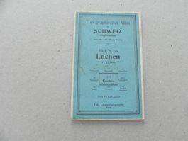 Landkarte Lachen SZ 1920 Freienbach Pfäffikon Altendorf