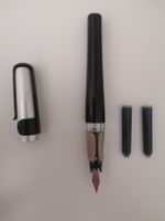 Stylo plume noir avec cartouches d'encre