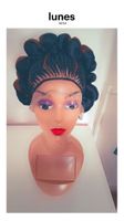 Braided Wig with High Bun | Elegant Style | Handmade