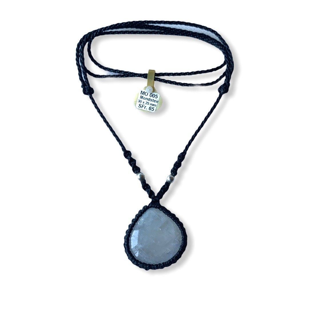 Catenine: NATUR EDELSTEIN MONDSTEIN KETTE – Nuovo e nell'imballaggio originale da Zürich venduto da MEVAS-Schmuck 1