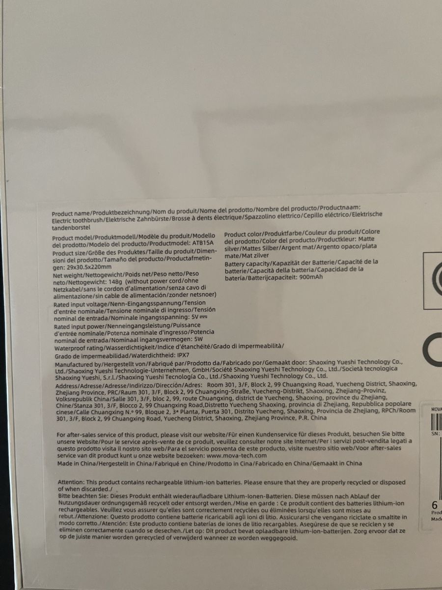 Cura dei denti: Mova Fresh Pro - Silber – Nuovo e nell'imballaggio originale da Geroldswil venduto da Zhte 1