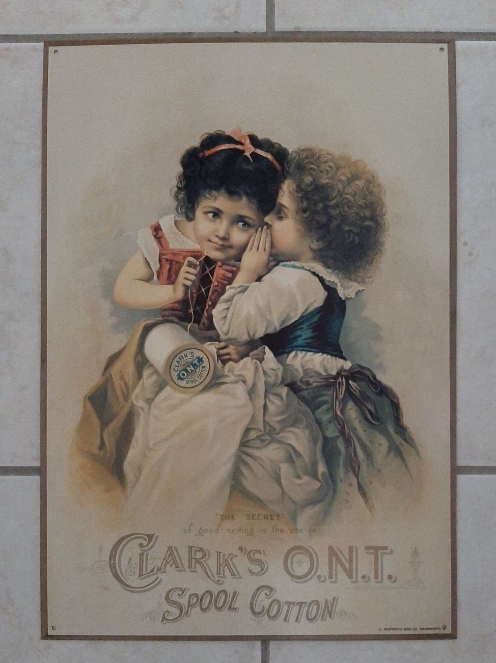 Insegne: CLARK'S O.N.T. "THE SECRET" Blechschild. – Usato da Buchs AG venduto da Cuescu
