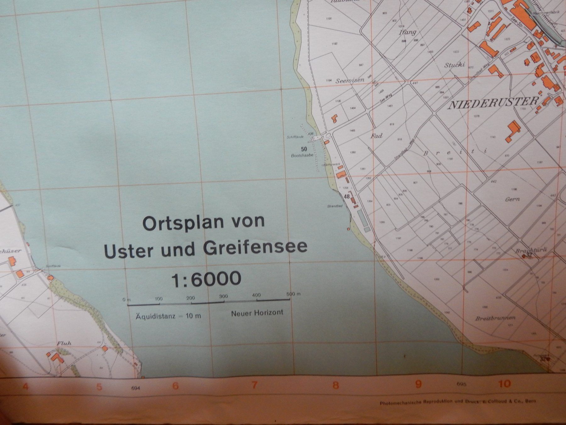 Cartine & Atlanti: antiker Originalplan Uster und Greifensee 1:6000 von 1967 – Usato da Jona venduto da simongarden 1