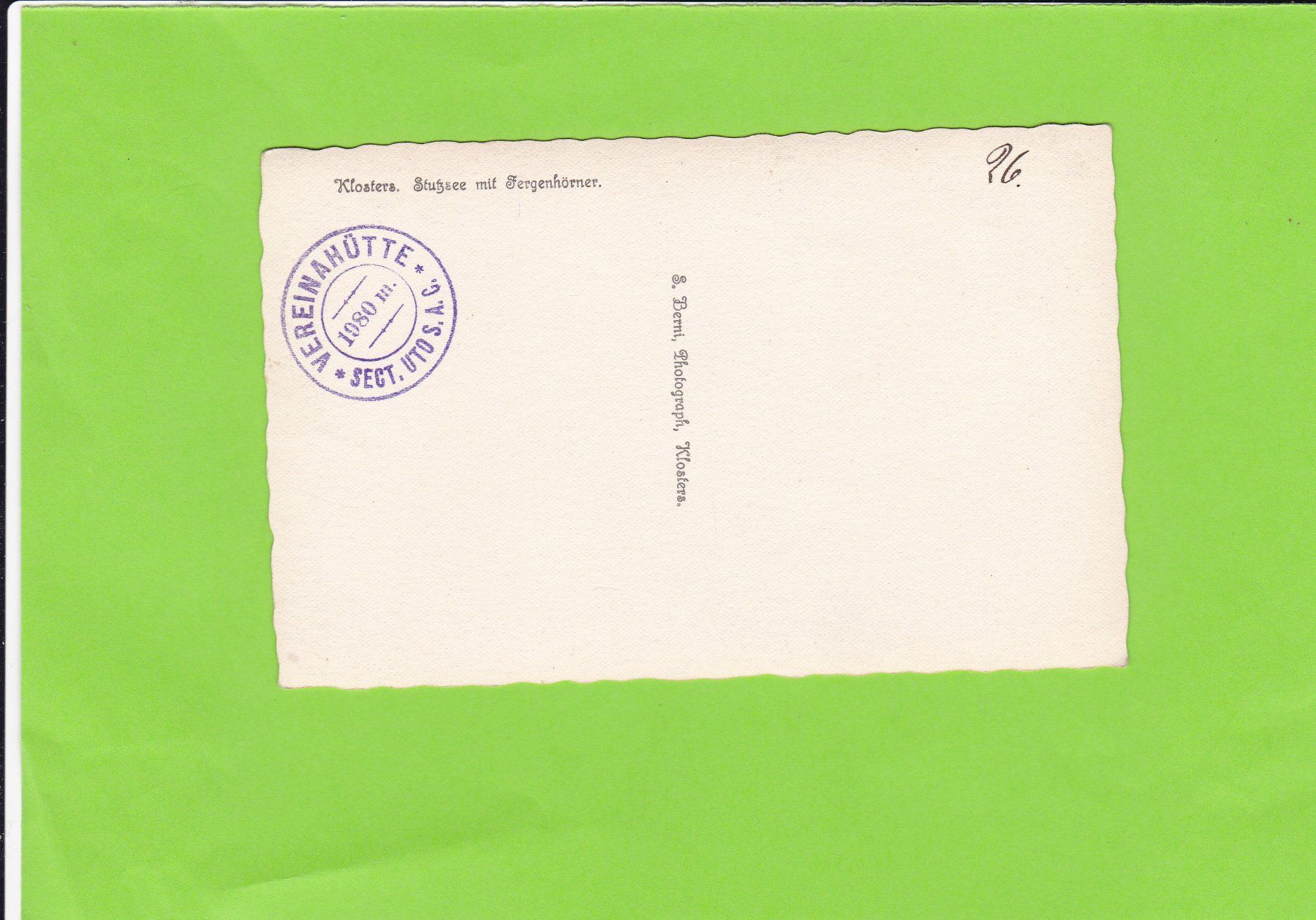 Cartoline postali: Klosters-Stutzsee – Usato da St. Peterzell venduto da neckertal 1