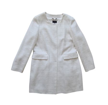 Manteau mi-saison Comma - blanc – Comme neuf