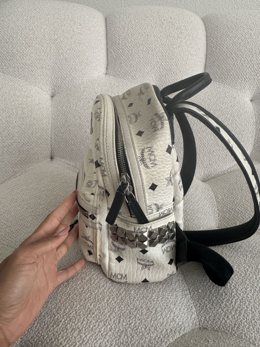 Mcm Zaini: MCM Stark Rucksack Weiss (Small) – Usato da Zürich venduto da viv_q97j 3