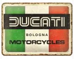 Ducati Italia Giugiaro Hängeschild Blechschild 15x22cm NEU
