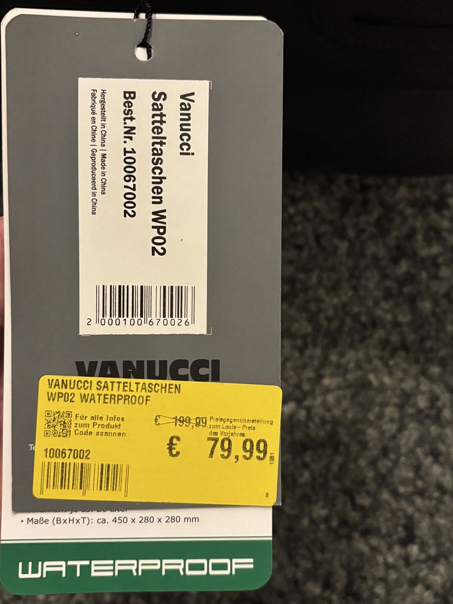 Vanucci Borse: Vanucci WP02 Satteltaschen, wasserdicht – Nuovo (secondo la descrizione) da Altnau venduto da Danielino 3