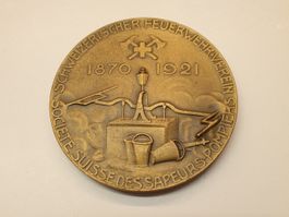🇨🇭  Medal 1921 Fire brigade (Sapeurs Pompiers) - ** 55g **