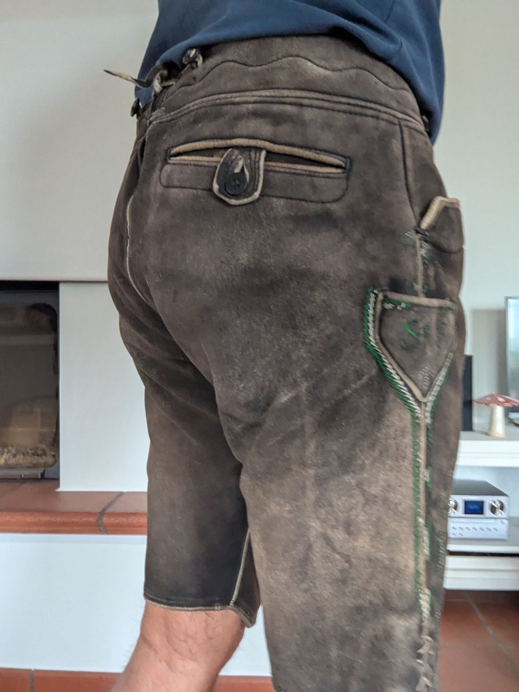 Pantaloni: Trachtenlederhose Hirschleder – Usato da Dielsdorf venduto da Noga1 1