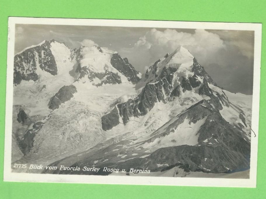 Cartoline postali: Blick vom Fuorcla Surley Roseg u. Bernina – Nuovo (secondo la descrizione) da Zürich venduto da t24_de