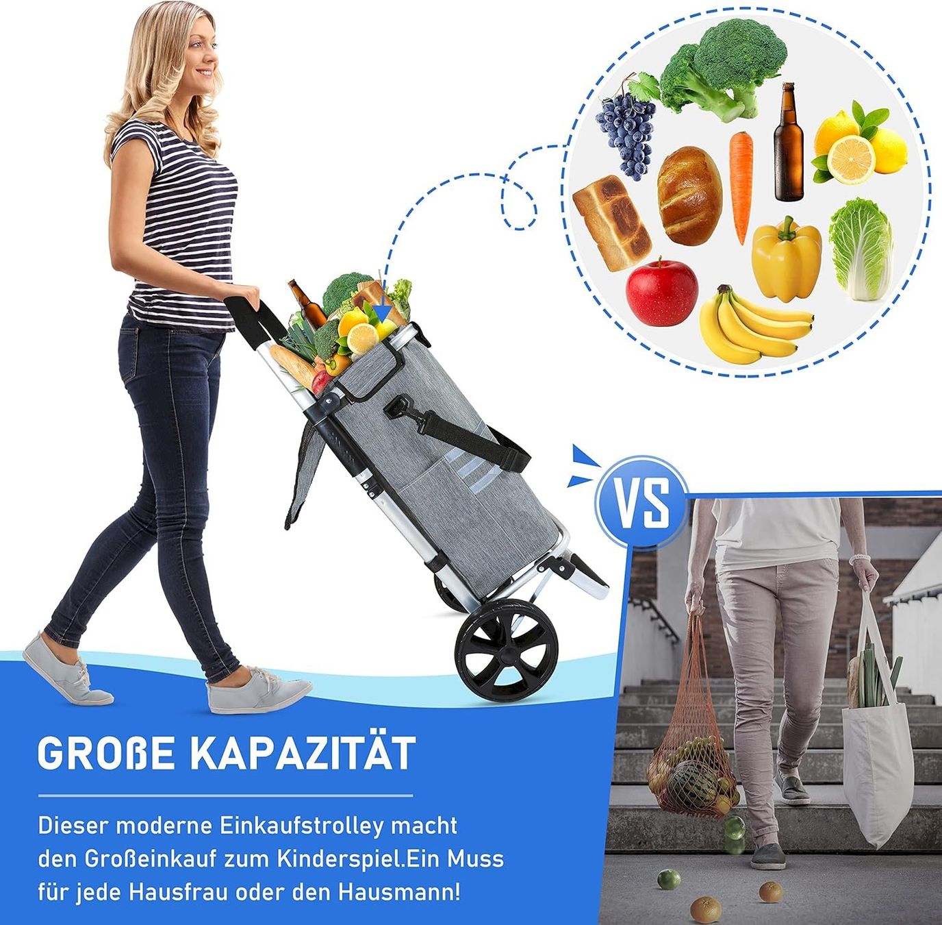 Altro per la casa: Einkaufstrolley mit Kühlfach Grau – Nuovo e nell'imballaggio originale da Bottighofen venduto da zaap 3