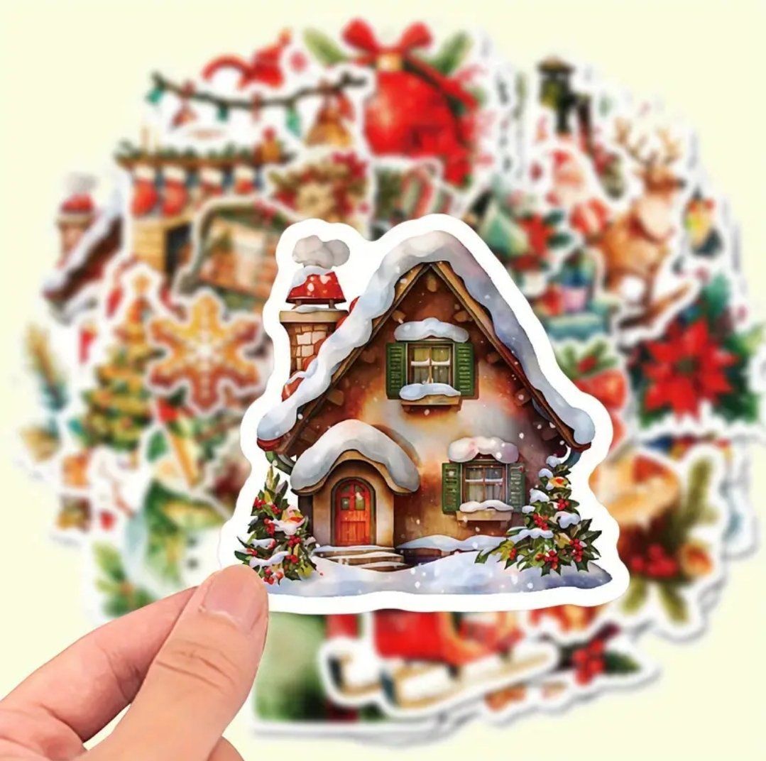 Sticker: 50 Sticker Aufkleber Weihnachten – Nuovo e nell'imballaggio originale da Dintikon venduto da Vexi