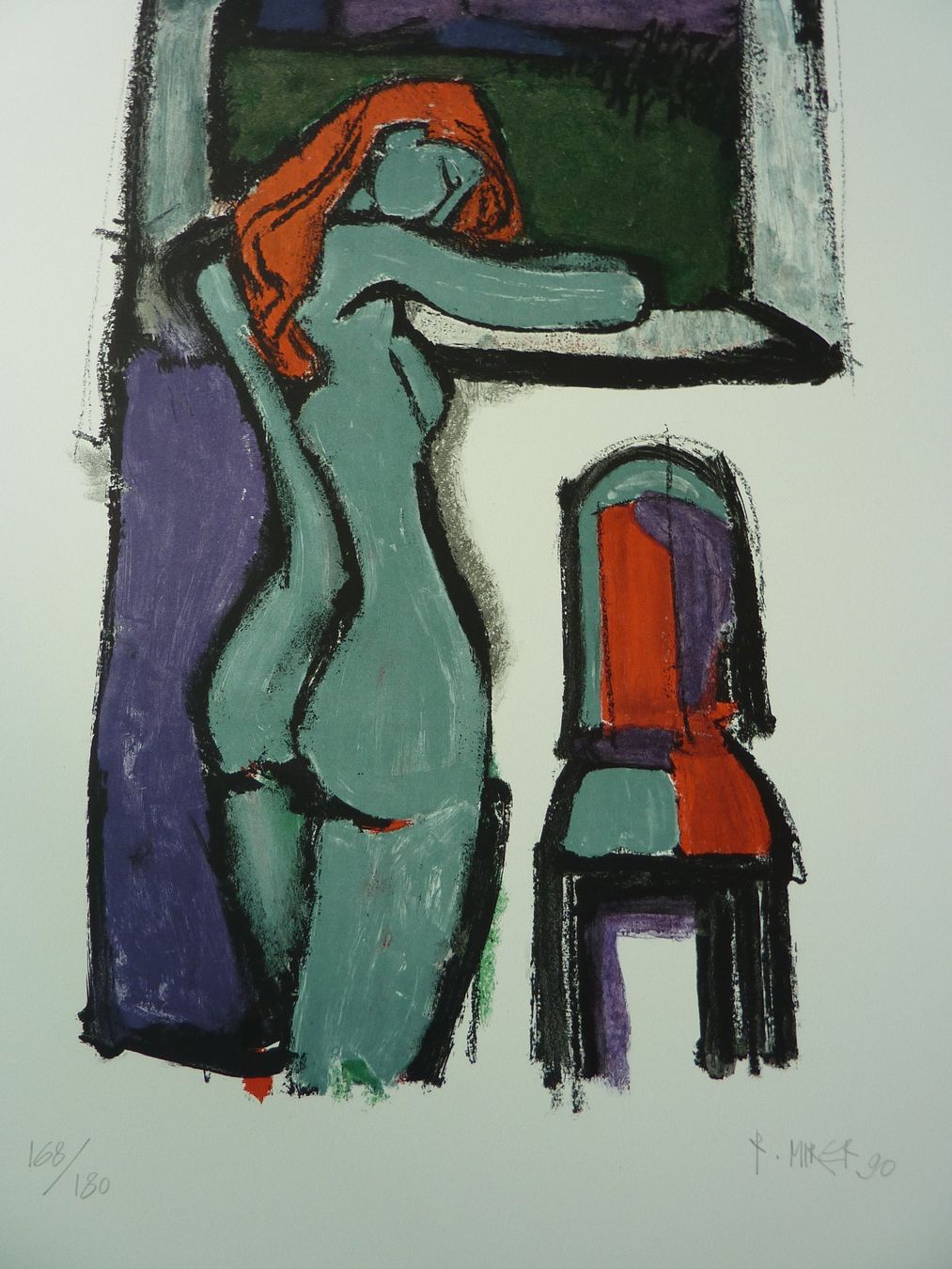 Grafiken & Lithographien: R. Mirer Litho "Morgens" 1990,  Fr. 785.-- – Neu (gemäss Beschreibung) aus Zürich von Aetna14 1