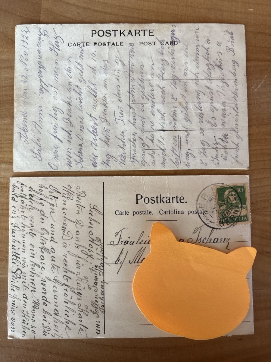 Cartoline postali: AK mit Stickerei Text / antik – Usato da Rümlang venduto da Kartenpost1 3