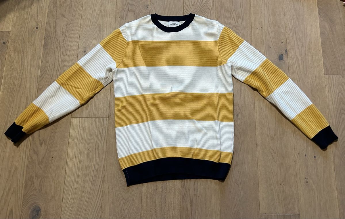 Pull&Bear Pullover & Sweatshirts: Pullover Pull & Bear, Gr. S gestreift gelb/weiss – Neu (gemäss Beschreibung) aus Arlesheim von ns_762