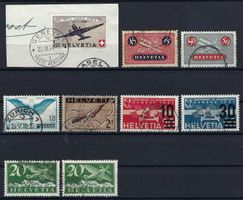 Flugpost Lot verschiedene Gute Werte gest,