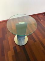 PEFA Design Beistelltisch Glas/Edelstahl (Ø50cm)