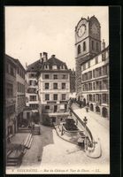 Neuchatel, Rue du Chateau et Tour de Die