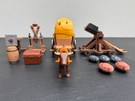 Playmobil Belagerungsset mit Katapult, Wagen und Goldschatz