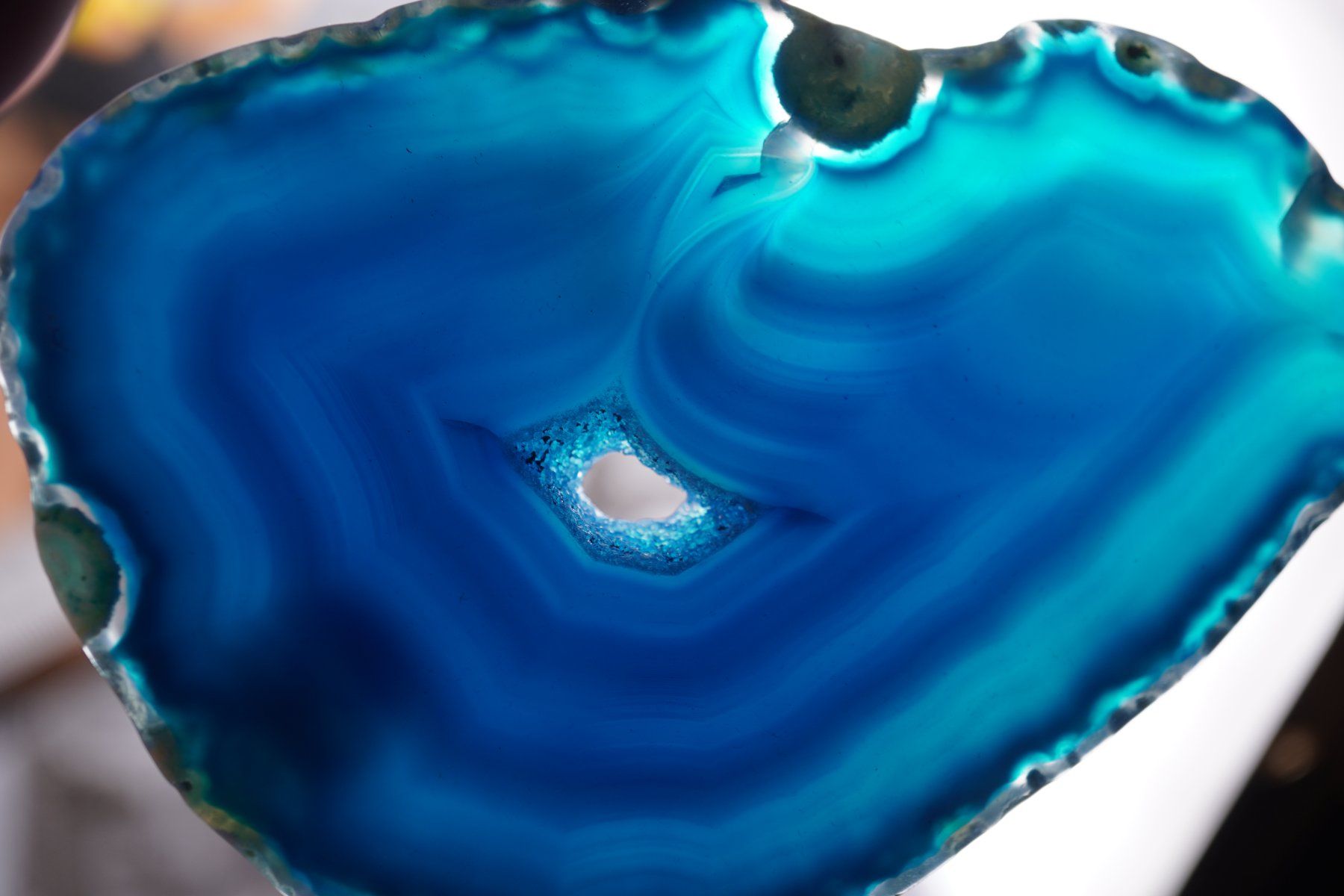 Minerali & Pietre curative: Achat Blau     Scheibe     wow     Ab 1.-(1) – Nuovo e nell'imballaggio originale da Eschenbach SG venduto da topstone