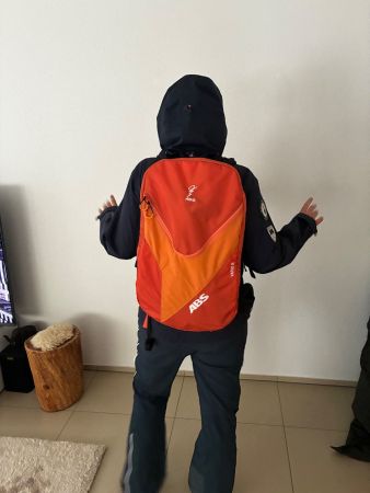 ABS Rucksack Vario 8 Gr. S – schwarz/orange – wie neu