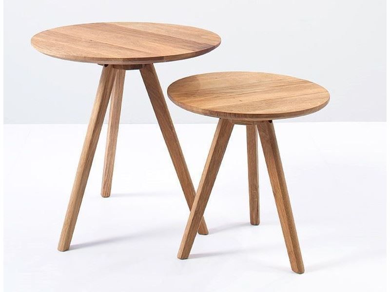 Set di tavolo e panche: Beistelltische 2er Set Eiche geölt – Nuovo e nell'imballaggio originale da Kriens venduto da Mikado-Geschenke 6