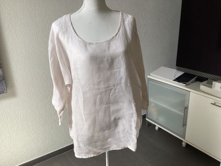 Today Damen Bluse /Tunika Leinen Gr. L creme  guter Zustand
