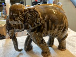 Grosser lasierter Kunst Elefant 60er Jahre?(S)