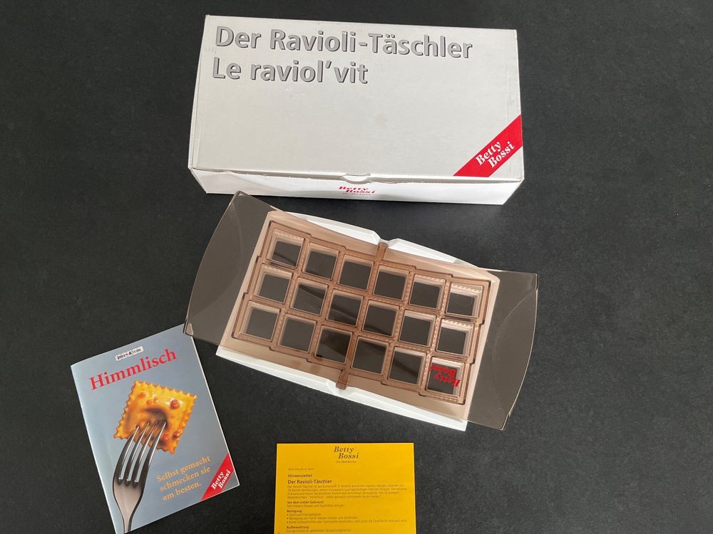 Stampino Per Ravioli Betty Bossi Con Stencil – 18 Ravioli In Una Volta, Due Forme, Lavastoviglie