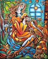 Orignial art by artist Adrian Doni Blue