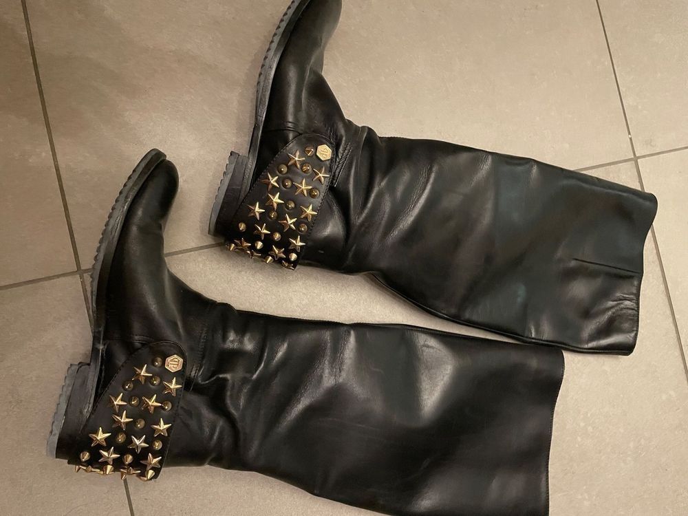 Philipp Plein Chaussures femmes: Seltene Philipp Plein Lederstiefel – D'occasion à Zürich par Sol65 5