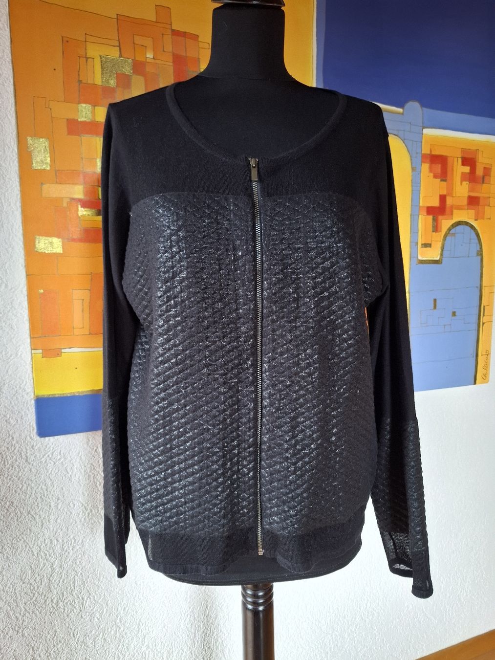 Pullover & Sweatshirts: Pullover Jacket Gr 40 42 DAMEN BASIC Schwarz 1008 Frühling – Gebraucht aus Vinelz von sonnenmond77 1